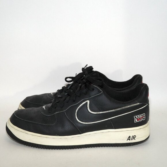 Vintage 2003 Nike Air Force 1 NYC New York Black White Mens US 11 *Damaged Soles - Picture 1 of 10